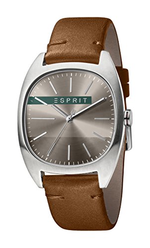 ESPRIT Herren Analog Quarz Uhr mit Leder Armband ES1G038L0045