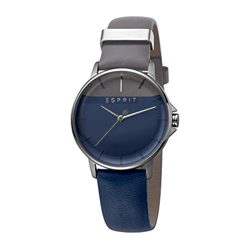 Esprit Colorblock-Uhr mit Leder-Armband