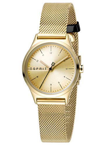 ESPRIT Damen Analog Quarz Uhr mit Edelstahl Armband ES1L052M0065