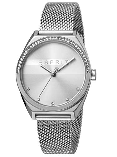 ESPRIT Damen Analog Quarz Uhr mit Edelstahl Armband ES1L057M0045