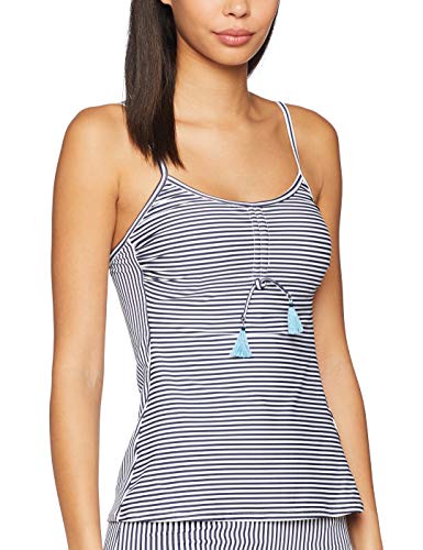 ESPRIT Wattiertes Bikini-Long-Top mit Streifen-Print