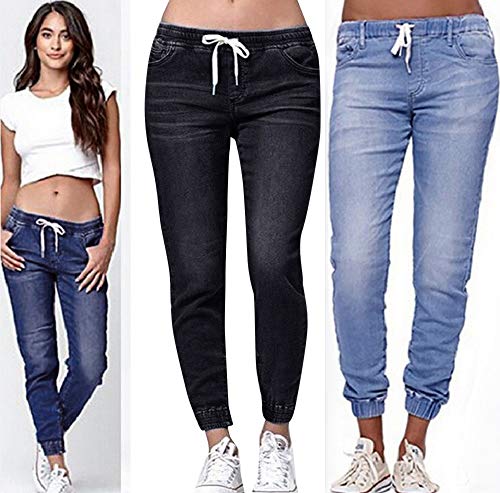 Vectry Jeans Damen Slim Fit Lose Fit Jeans Jogger Push Up Ankle Straight Leg Mit LöChern Stretch Denim Relaxed Hose…