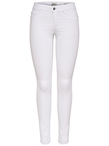 ONLY Damen Jeanshose Onlultimate Soft Reg. Skinny White Noos, Weiß (White White), 40/L32 (Herstellergröße: L)
