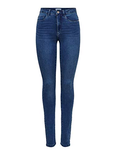 ONLY Damen Onlroyal High Waist Skinny Jeans, Blau (Medium Blue Denim), XL / 30L