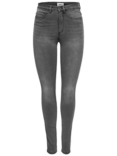 ONLY Damen Onlroyal High Dnm Bj312 Noos Skinny Jeans, Grau (Dark Grey Denim), XL 34L EU