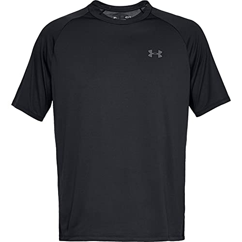 Under Armour Herren Tech 2.0 Short Sleeve 1326413-001 T-Shirt, Black / Graphite, M