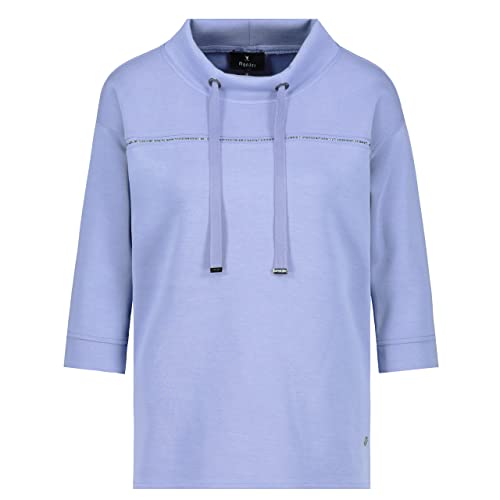MONARI Damen Sweatshirt 3/4 Arm mit Glitzersteinen Aqua Blue - 46