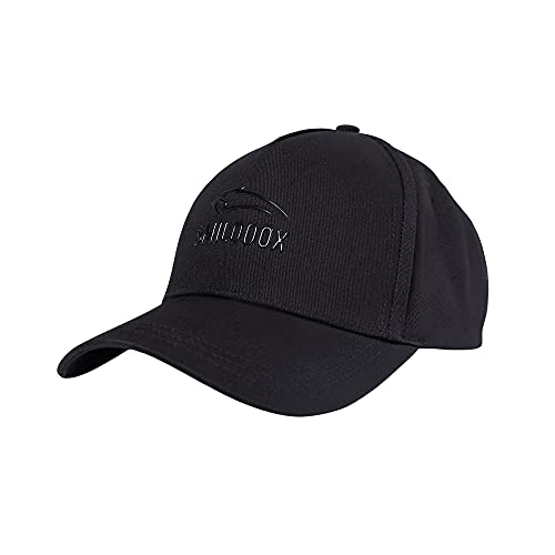 SMILODOX Unisex Round Cap Taylor - Kappe mit Logo und Klettverschluss aus Baumwolle, Color:Schwarz