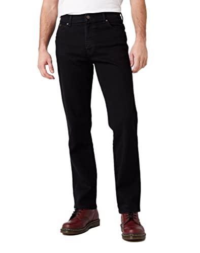 Wrangler Herren Texas Tonal Straight Jeans, Black Overdye, 44W / 34L