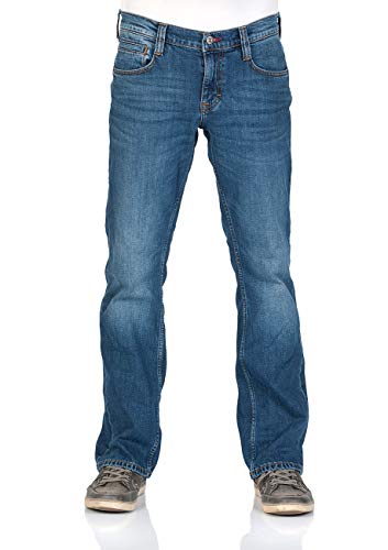 MUSTANG Herren Jeans Hose Oregon Bootcut Männer Jeanshose Denim Stretch Baumwolle Blau Schwarz W30 W31 W32 W33 W34 W36 W38 W40, Größe:W 34 L 36, Farbe:Medium Blue (1006280-702)
