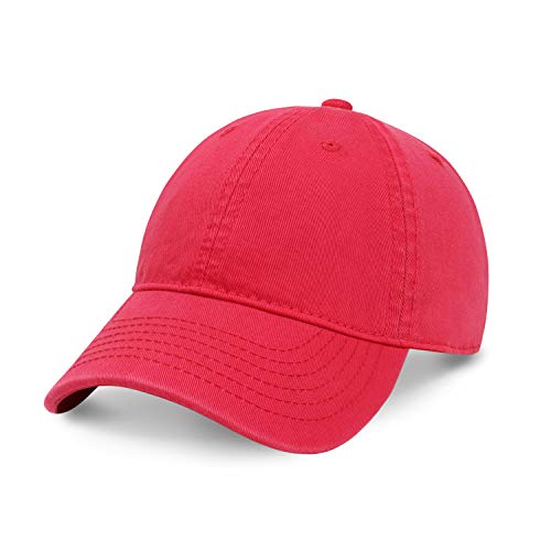 CHOK.LIDS Baseball Cap Papa Hut für Männer und Frauen Baumwolle Low Profile Einstellbare Polo gebogen Krempe (Pink)
