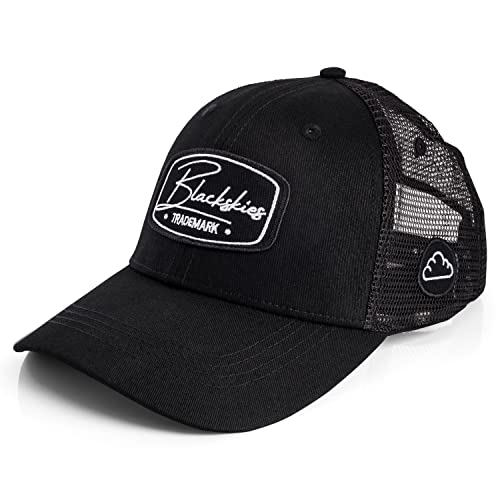 Blackskies Razor Baseball Cap | Herren Damen Schirm Premium Snapback Trucker Mütze Kappe Basecap Kappe Schwarz