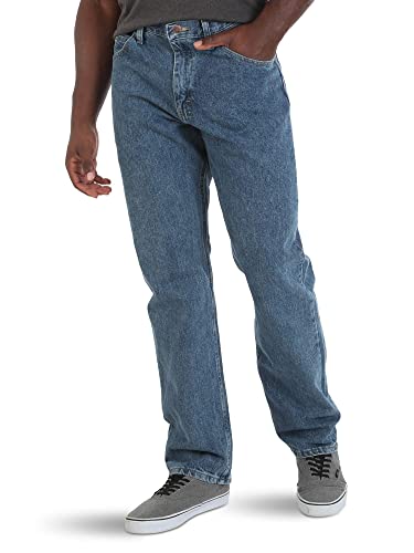 Wrangler Authentics Klassische Herren-Jeans mit 5 Taschen, Baumwolle, entspannte Passform, Vintage Stonewash, 38W / 34L