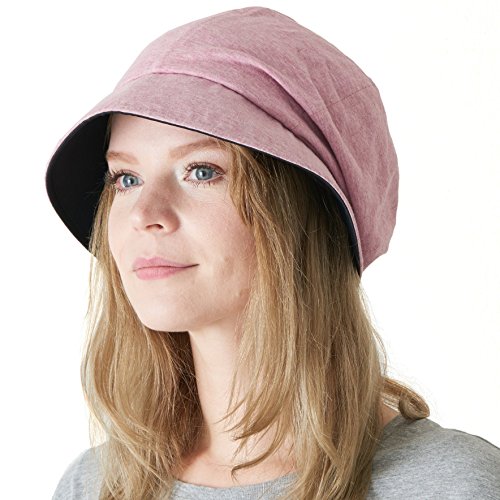CHARM Damen Sonne Hut Bio Baumwolle Japanisch Design Weich UV Schutz Rot